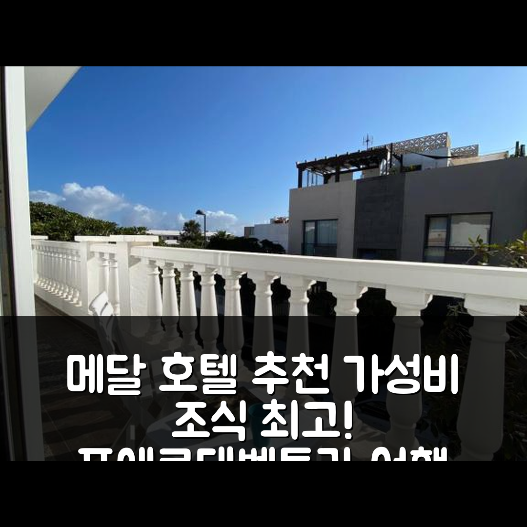 푸에르테벤투라 숙소 여행 메달 호텔 추천 아파트먼트 메달 | 가성비와 조식이 뛰어난 5가지 이유