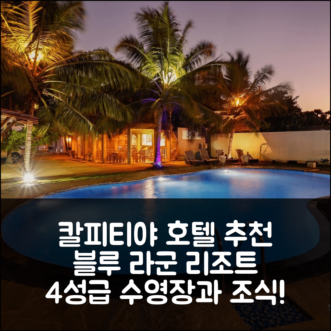 칼피티야 숙소 여행 호텔 추천 더 블루 라군 리조트 | 4성급 수영장과 가성비 뛰어난 조식 정보 7가지