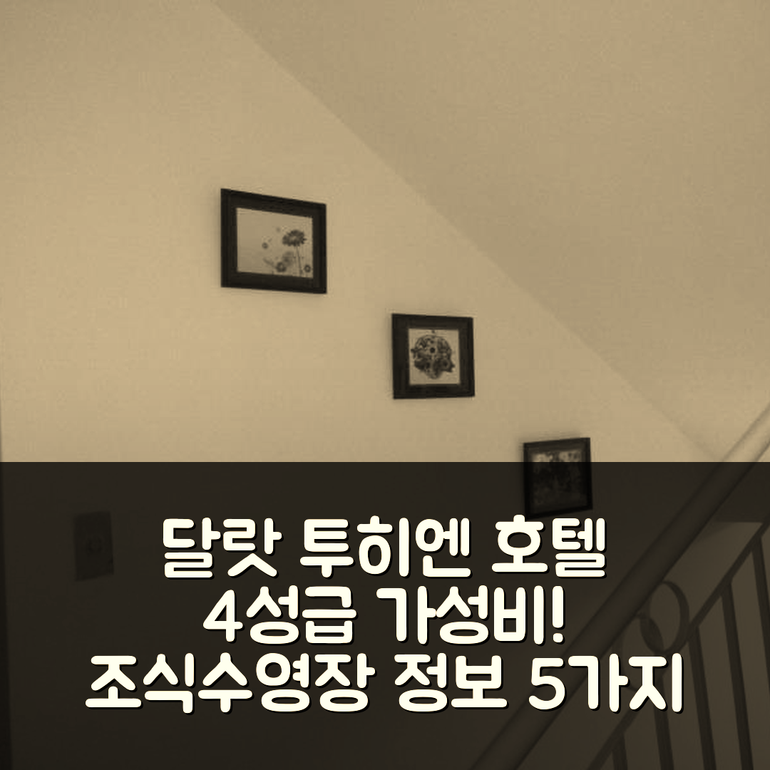 달랏 숙소 여행 호텔 추천 투히엔 호텔 | 4성급 가성비 조식과 수영장 정보 5가지
