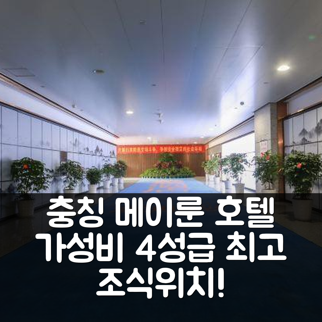 충칭 숙소 여행 호텔 추천 메이룬 호텔 공항 | 가성비 최강 4성급 조식 및 위치 정보 5가지