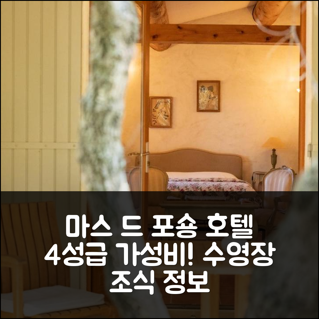 생 카나 숙소 여행 호텔 추천 마스 드 포숑 호텔 | 가성비 뛰어난 4성급 수영장과 조식 정보 5가지