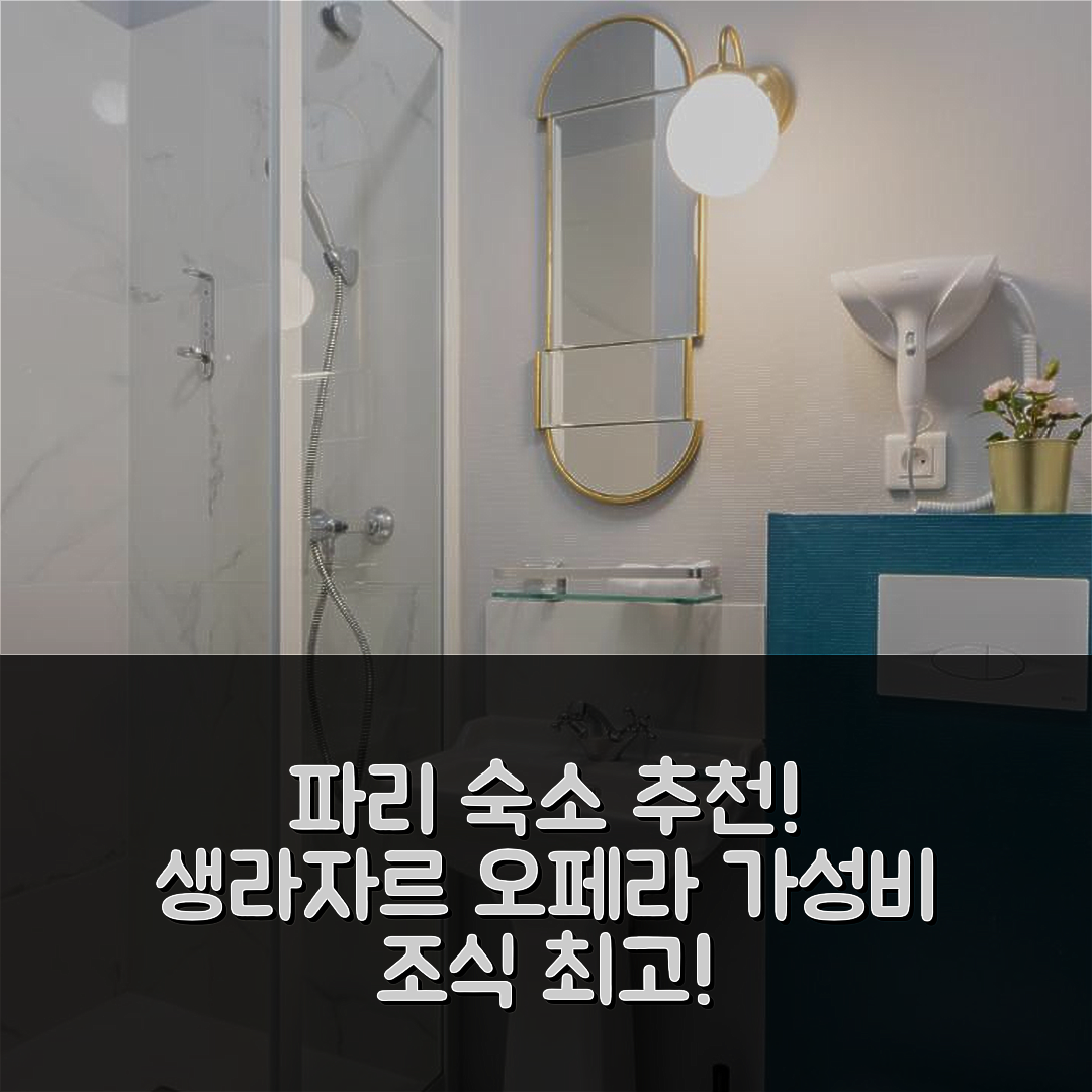 파리 숙소 여행 호텔 추천 아파트먼트 WS 생라자르 오페라 | 가성비와 조식이 뛰어난 5가지 이유