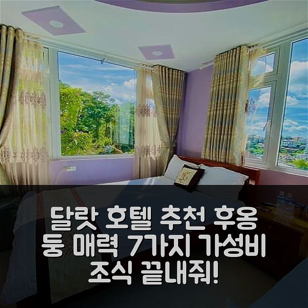 달랏 숙소 여행 호텔 추천 후옹 둥 호텔 | 가성비와 조식이 뛰어난 4성급 호텔의 매력 7가지