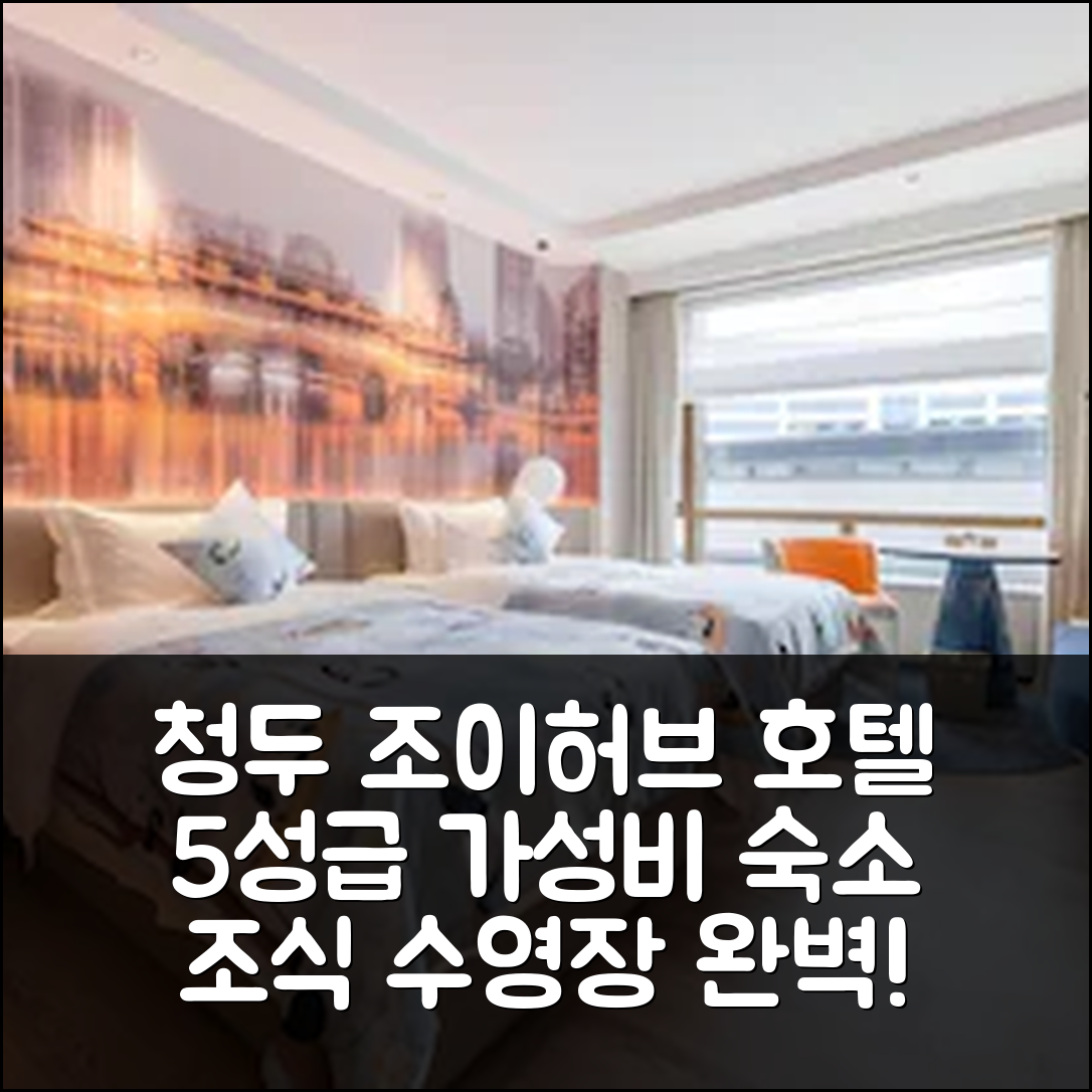 청두 숙소 여행 호텔 추천 조이허브 치어 호텔 | 5성급 조식과 수영장으로 가성비 뛰어난 이유 7가지